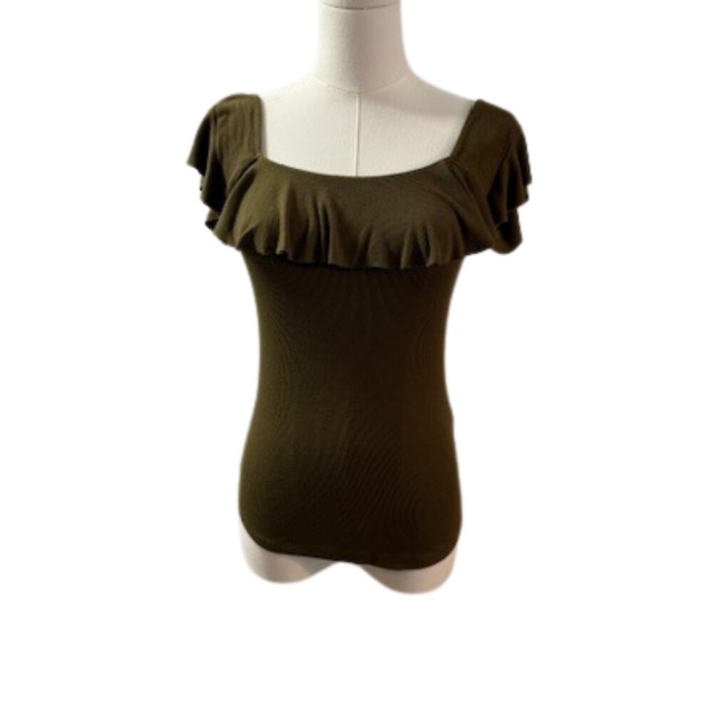 Free People Women’s Green Top Small Petite Boho-Chic - Picture 1 of 5